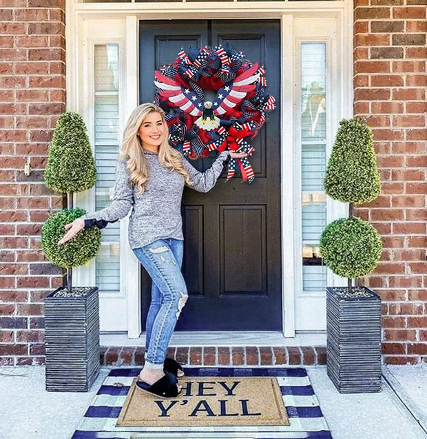 Eagle wreath home front decoration