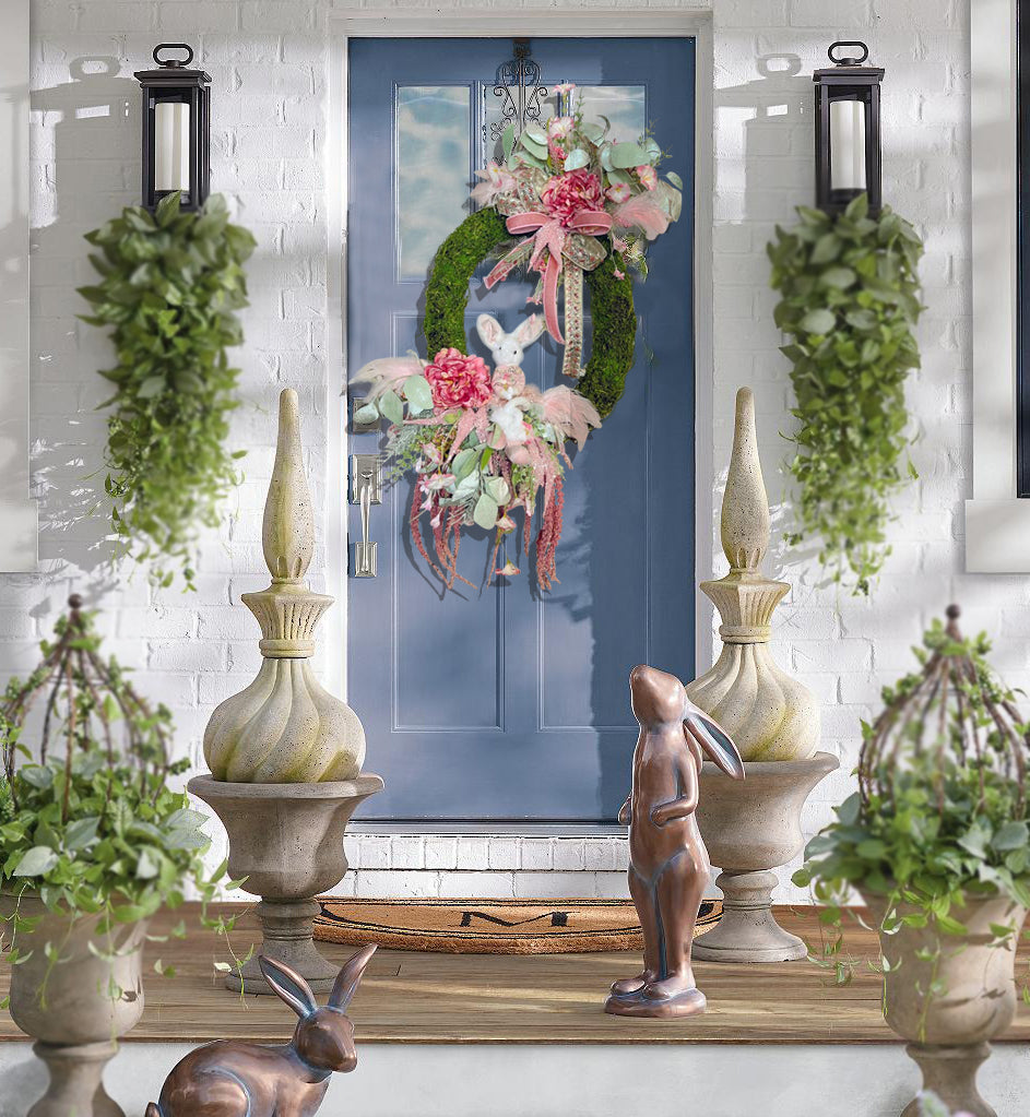 Bunny Wreath, Bunny Door Hanger, Spring Wreath
