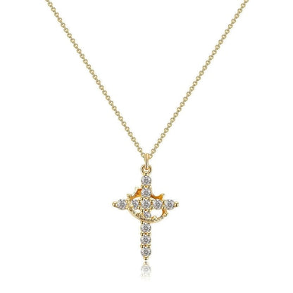 (🔥Last Day Promotion-49%OFF)💫Never Falling Crown Cross Necklace👑