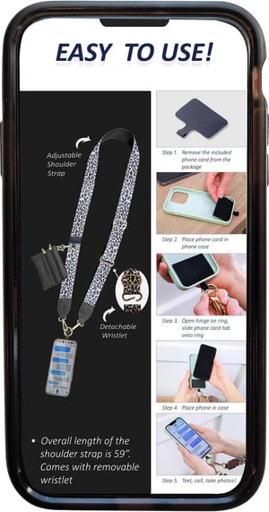 (🔥Last Day Promotion 60%-OFF)💖Phone Strap with Zippered Pouch